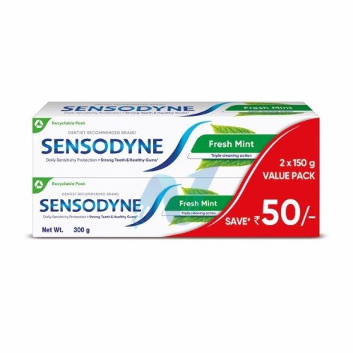 SENSODYNE FRESH MINT TOOTH 2 PEZZI DA 75 ML